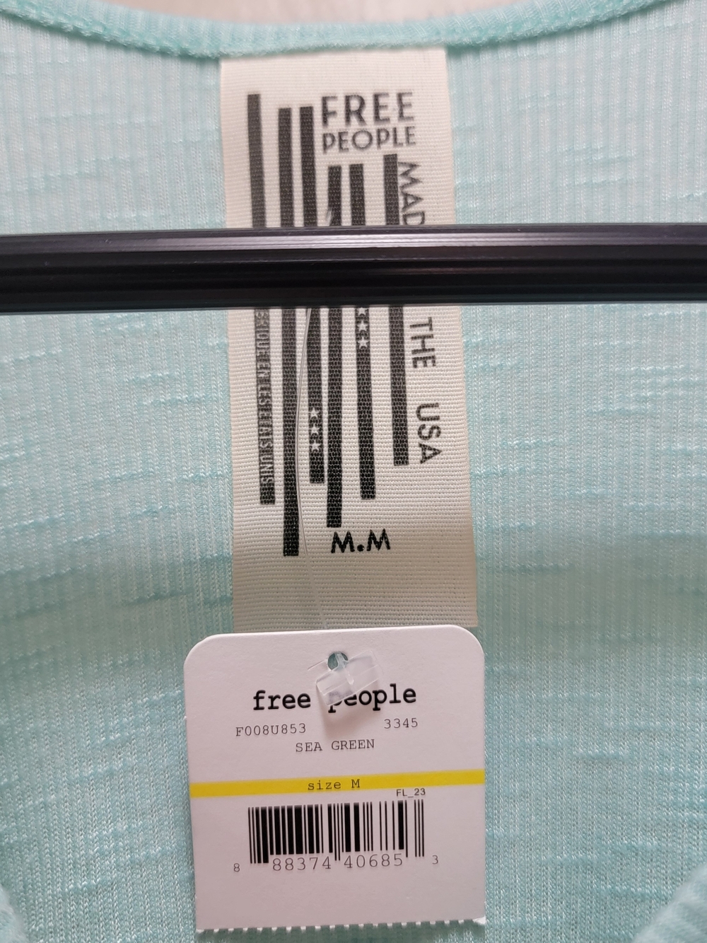Free People Mint Ribbed Tank - Picture 5 of 5
